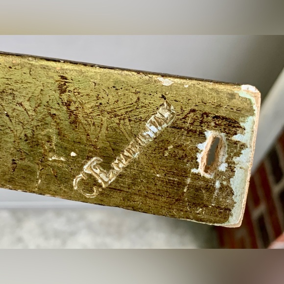 Vintage CE Made in Italy Ornate Pressed Embellished Gold Painted Yard Stick - Picture 9 of 15